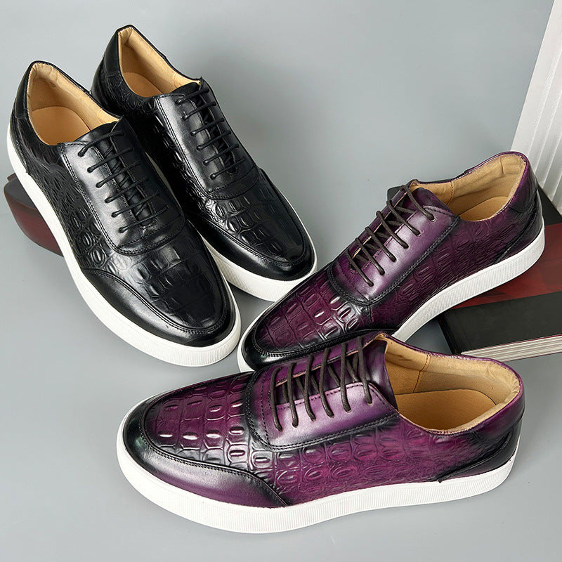 Bello | Casual Leather Sneakers with Embossed Design 4