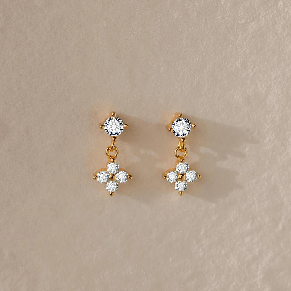 Clover Drop Earrings Elegant Design For Women | Tersina 3