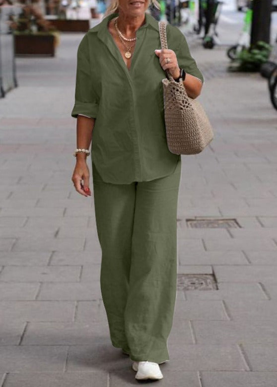 Cotton Linen Suit Fresh Style For Women | Jorina 0