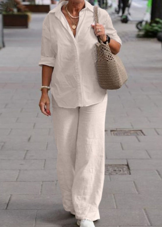 Cotton Linen Suit Fresh Style For Women | Jorina 1