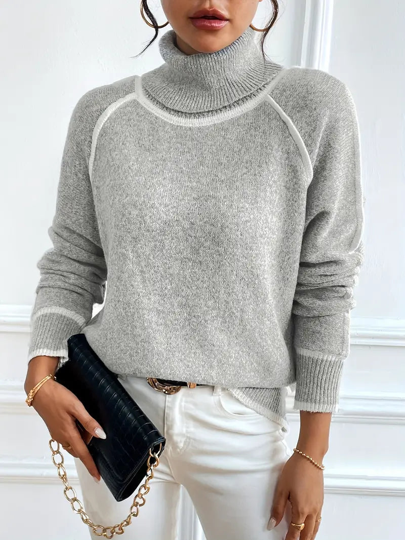 Crispa | Contrasting Turtleneck Sweater 3