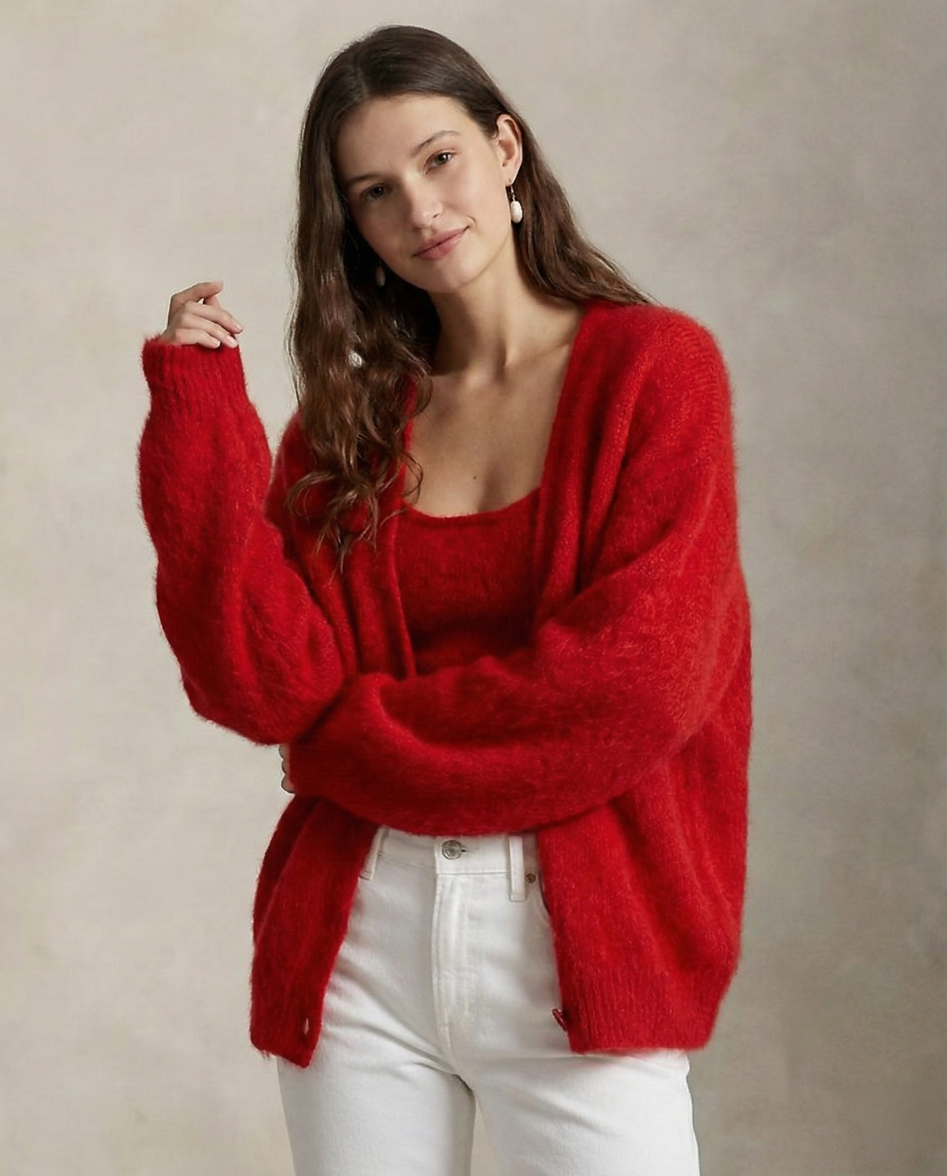 Elara | Oversized Cotton Blend Cardigan 1
