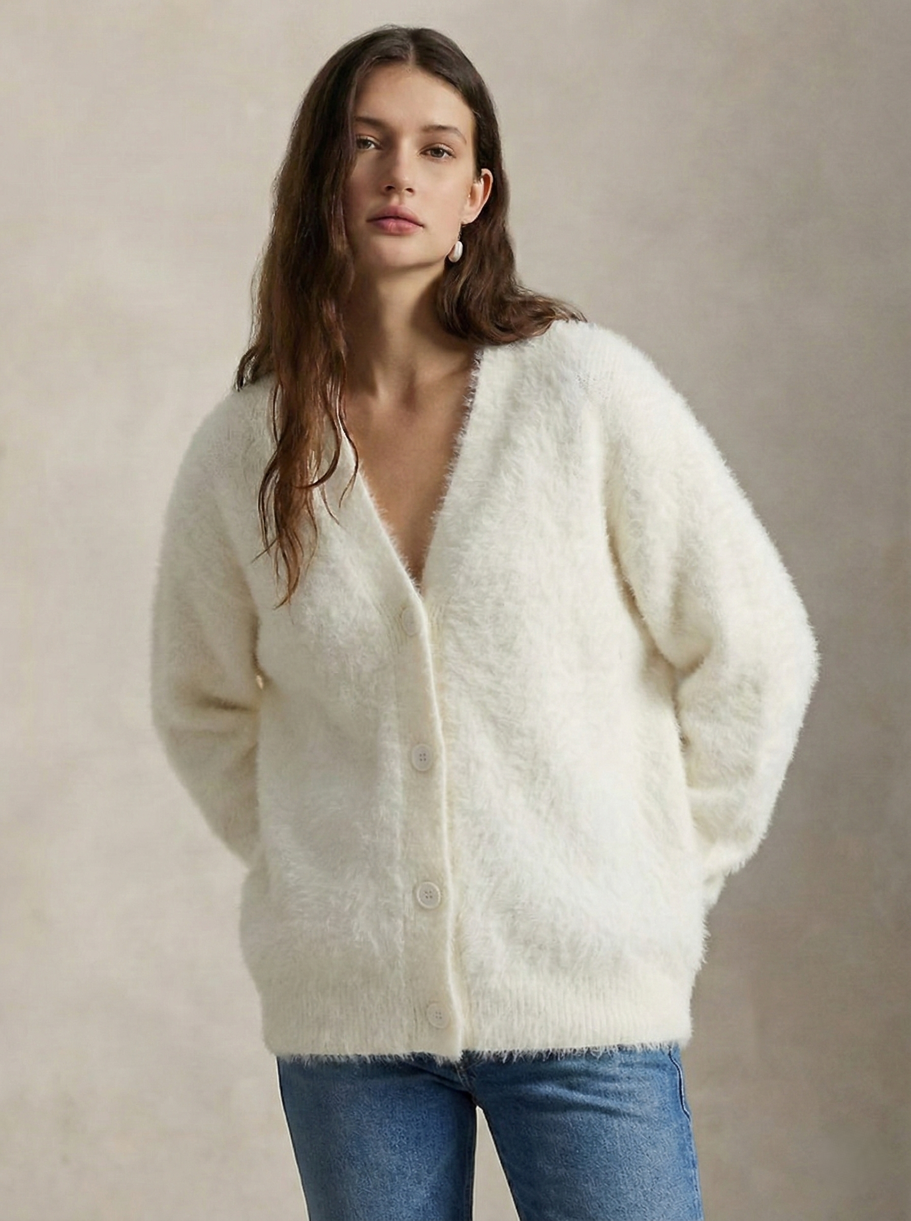 Elara | Oversized Cotton Blend Cardigan 6