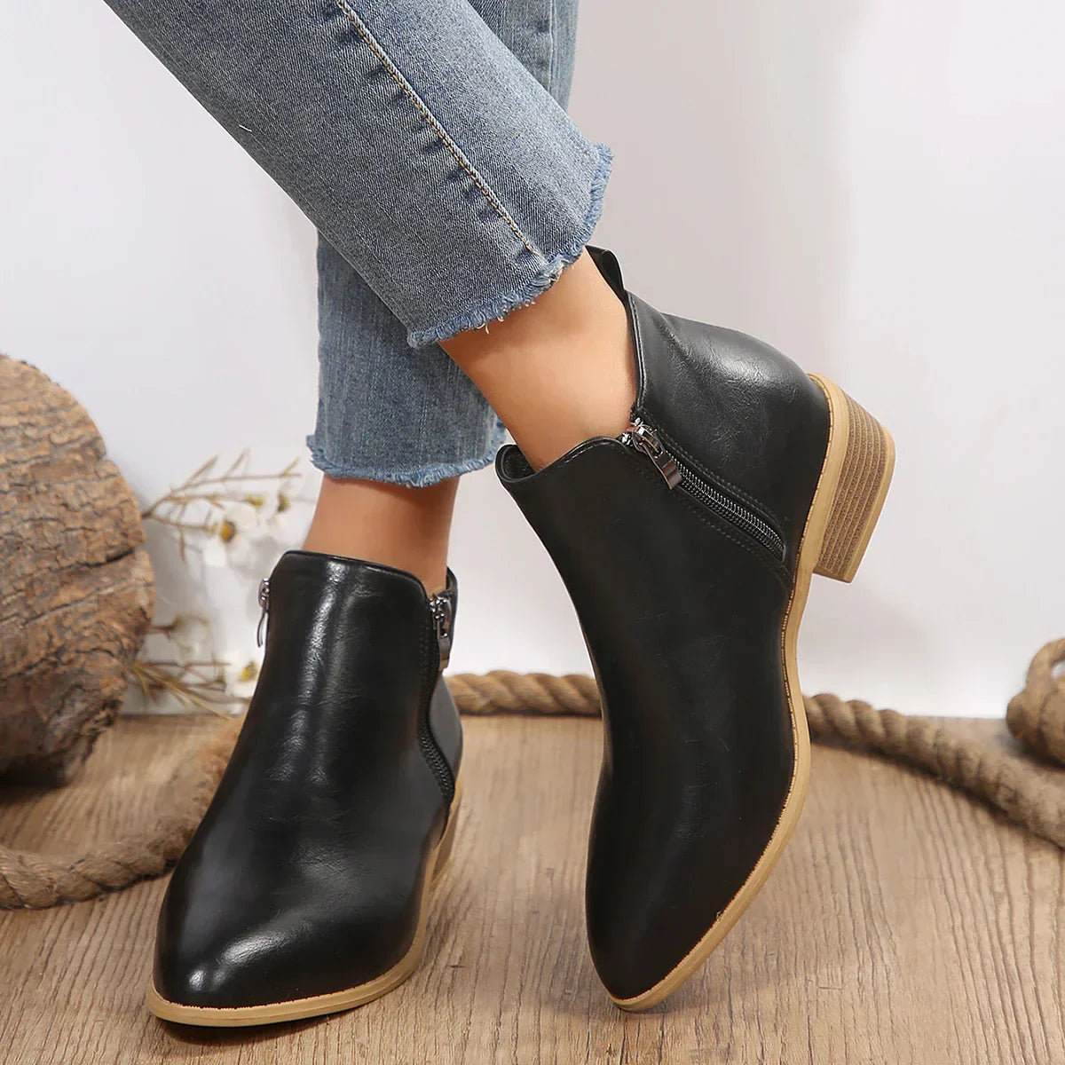 Elysia | Casual Side-Zip Ankle Boots 0