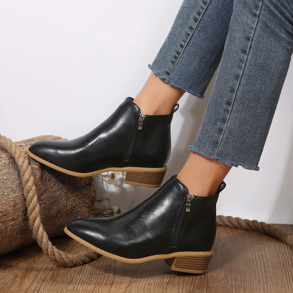 Elysia | Casual Side-Zip Ankle Boots 1