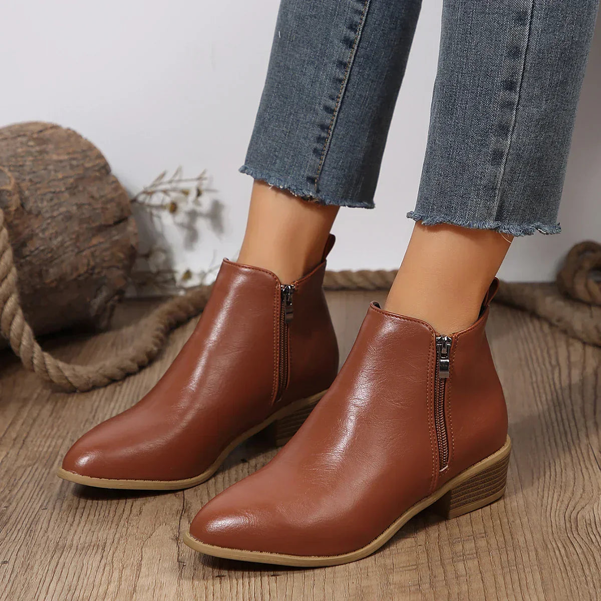 Elysia | Casual Side-Zip Ankle Boots 4