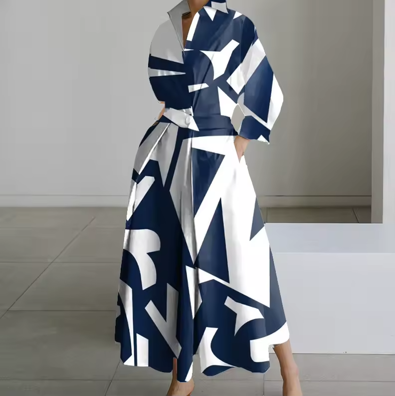 Collared Button-Down Midi Dress for Women | Vivienne