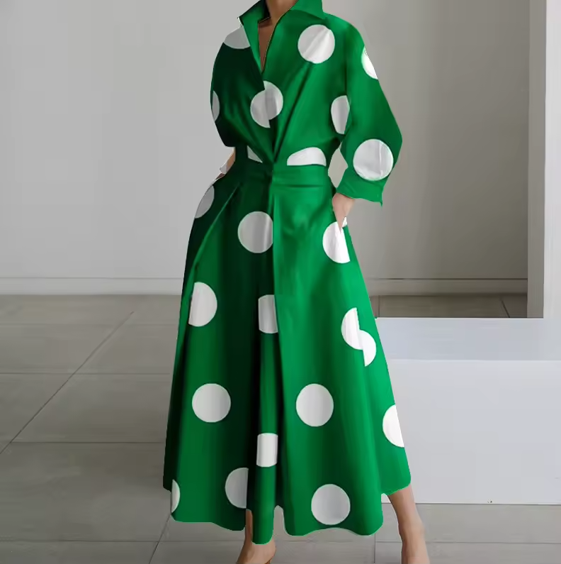 Collared Button-Down Midi Dress for Women | Vivienne
