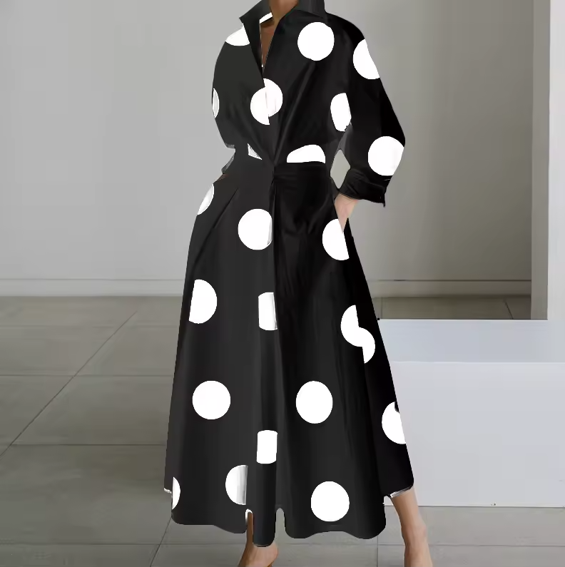 Collared Button-Down Midi Dress for Women | Vivienne