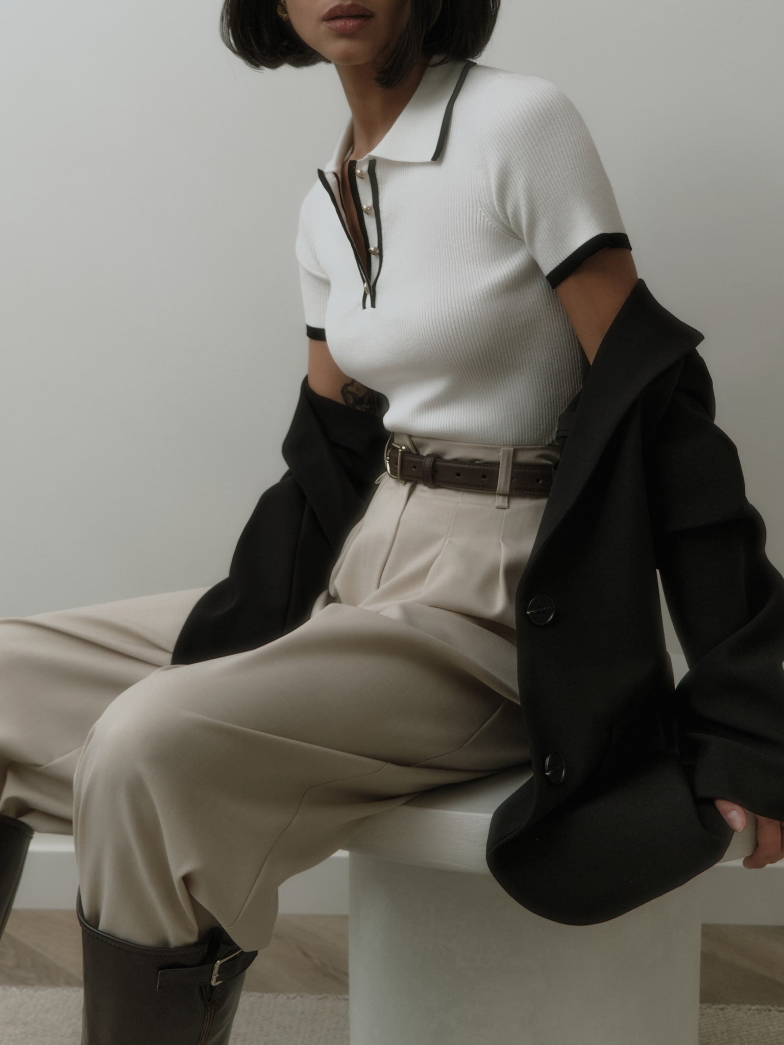 Fitted Button-Front Top for Women | Audrey