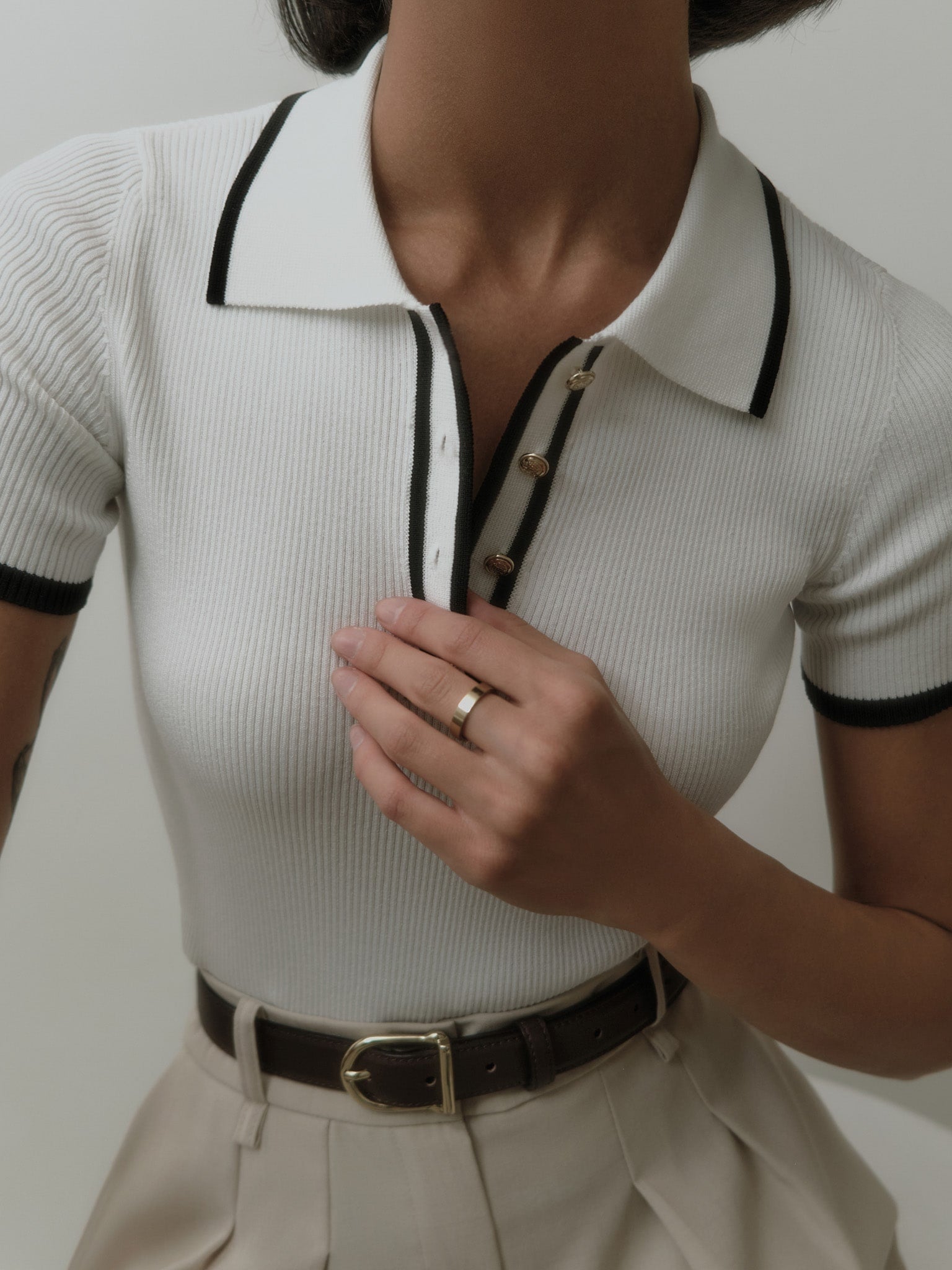Fitted Button-Front Top for Women | Audrey