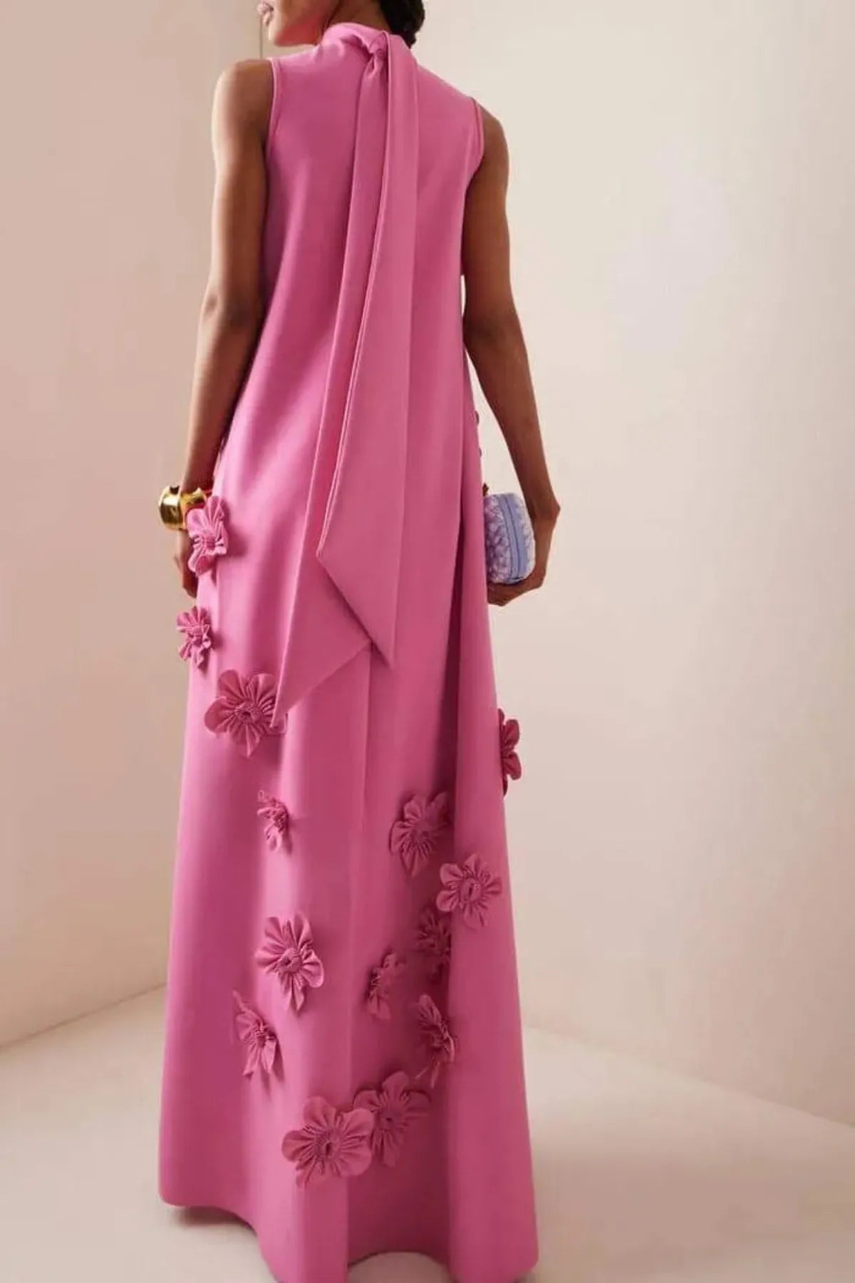 Floral Appliqué Maxi Dress For Women | Liora 3