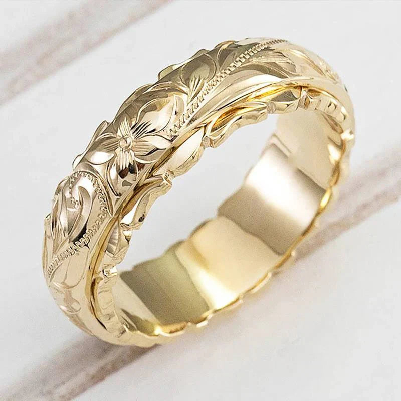 Gold Flower Ring Elegant Design For Women | Mariselle 2