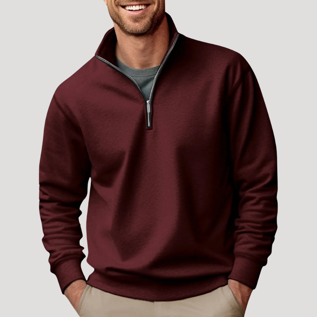 Henry | Men’s Casual Quarter Zip Collar Sweatshirt 6