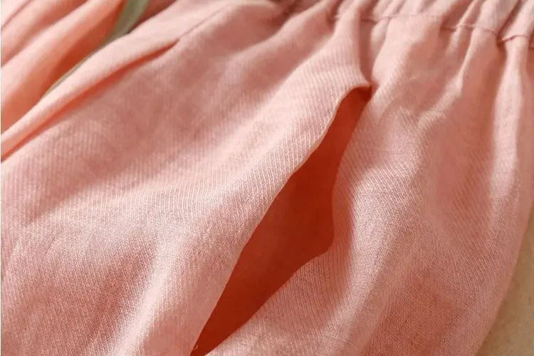 High Waist Tapered Linen Pants for Women | Soly