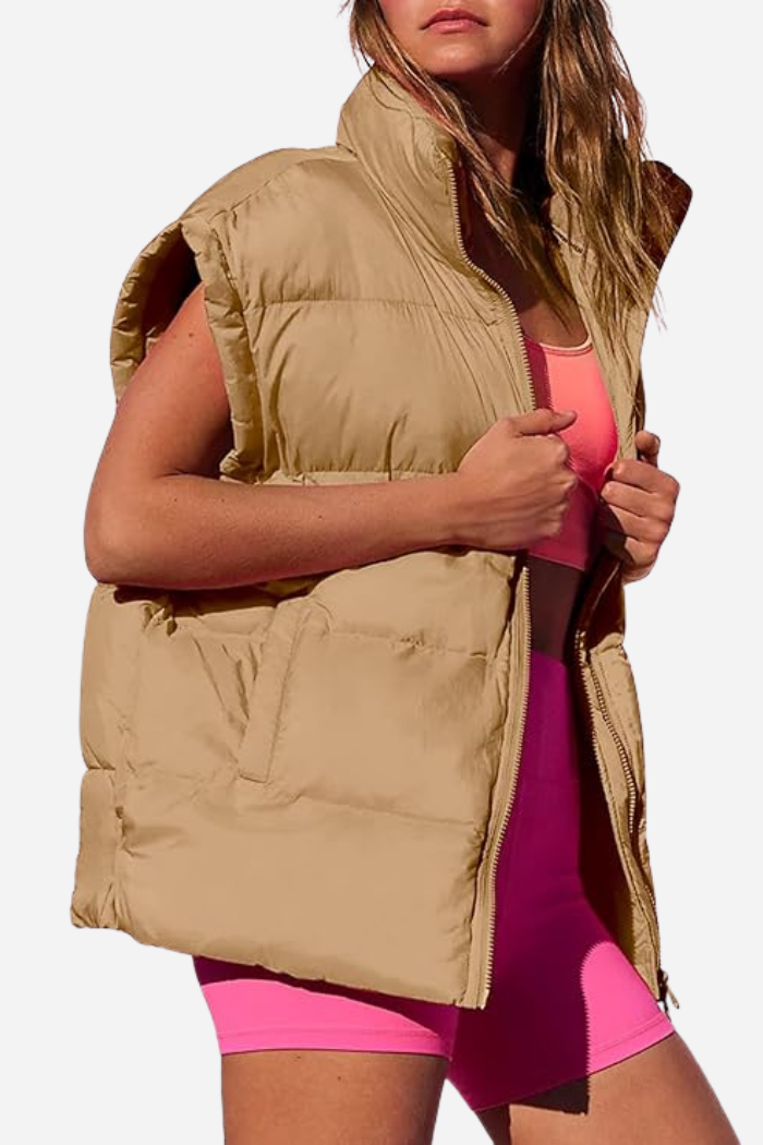 Lightweight Padded Puffer Vest for Women | Pauline