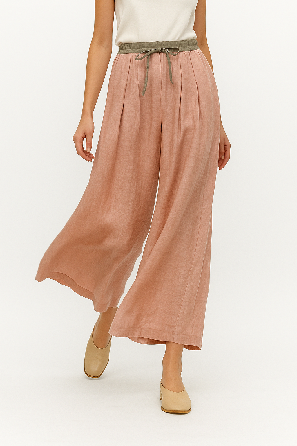 Linen Trousers Relaxed Fit For Women | Calista 0