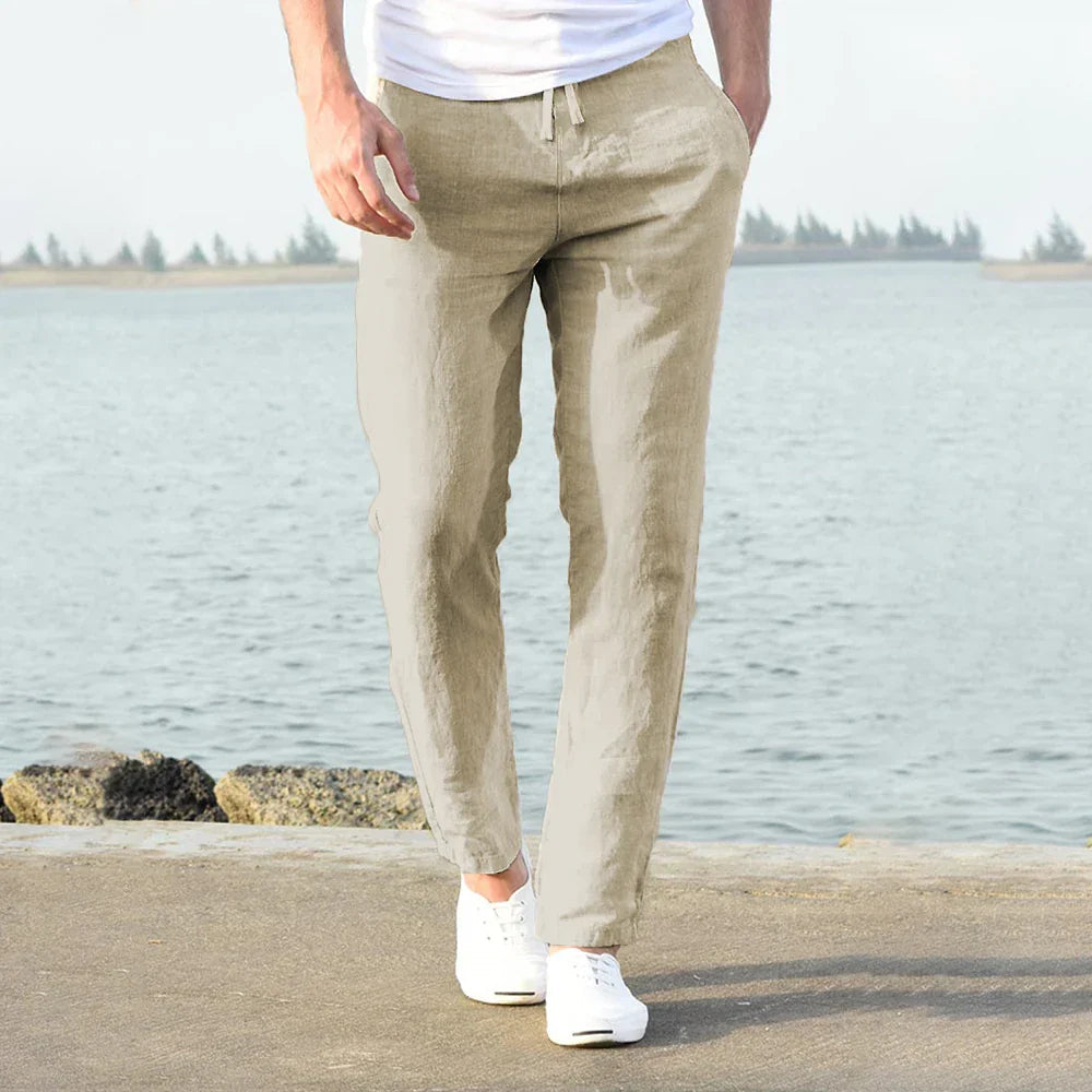 Liven | Lightweight Relaxed Fit Linen Trousers 3