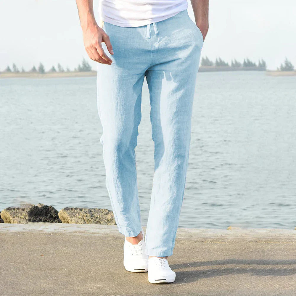 Liven | Lightweight Relaxed Fit Linen Trousers 5