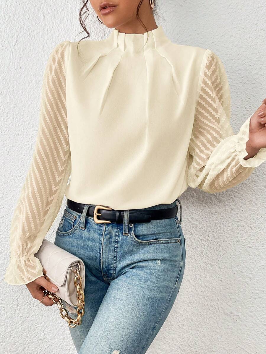 Long Sleeve Patterned Top for Women | Patricia