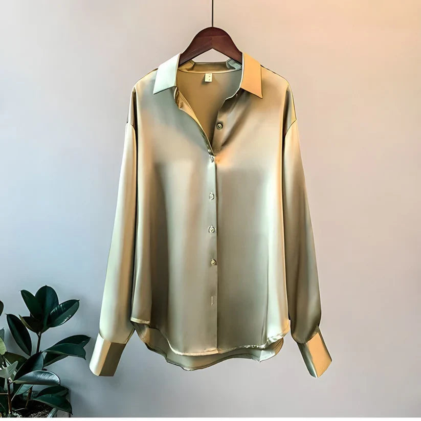 Long Sleeve Silk Blouse for Women | Ava