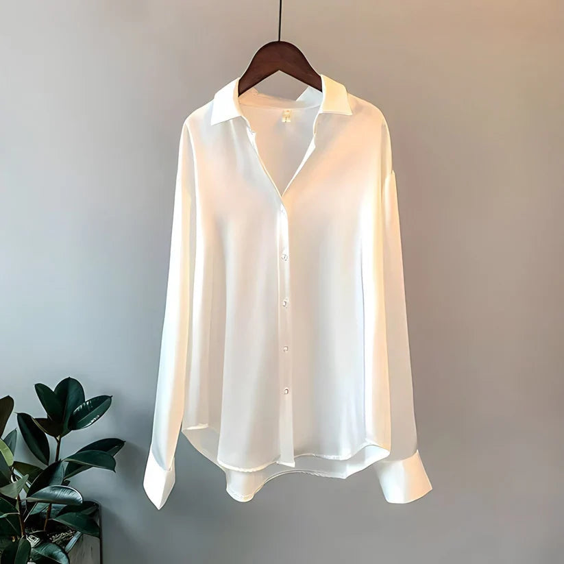 Long Sleeve Silk Blouse for Women | Ava