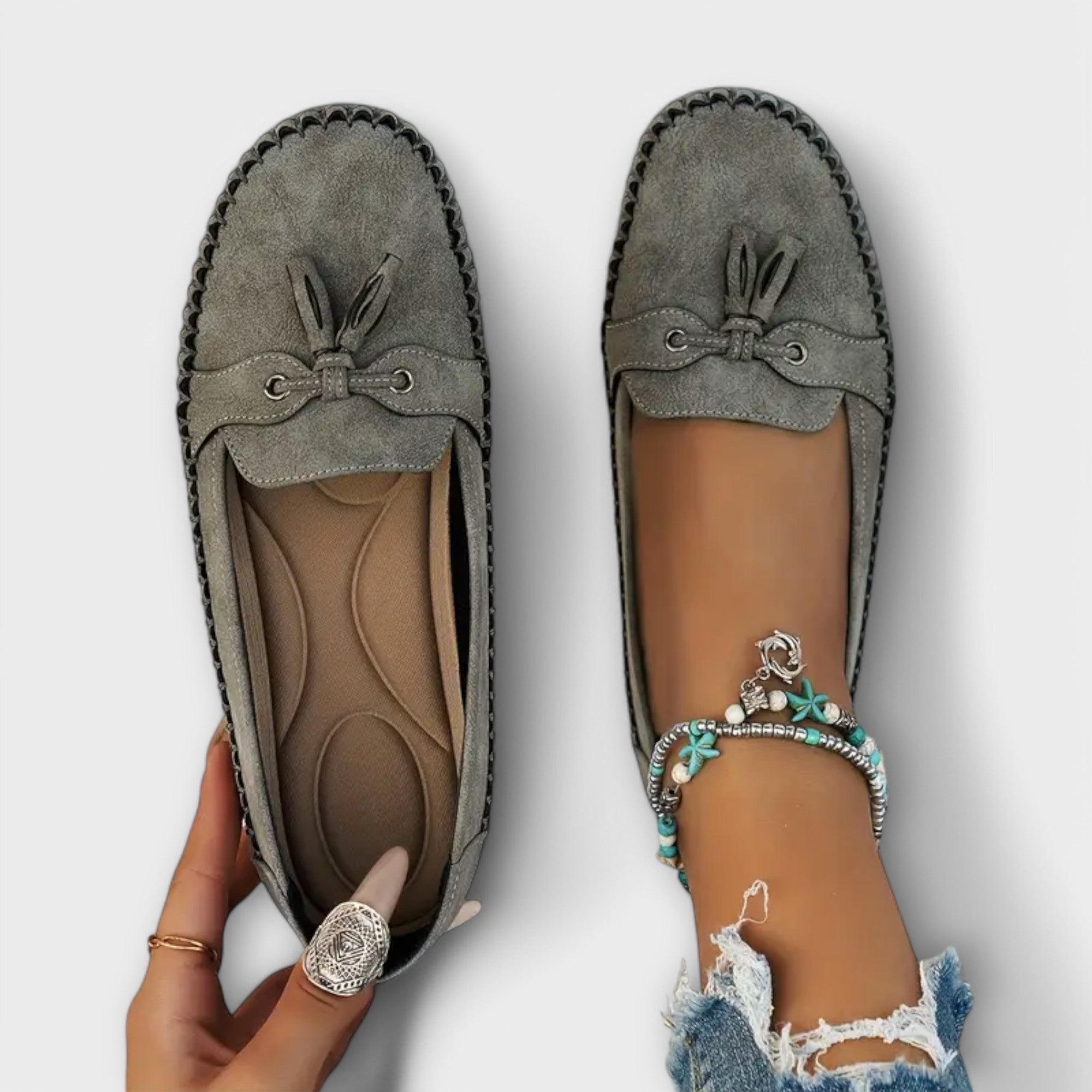 Lorana | Women's Suede Tassel Loafers 5