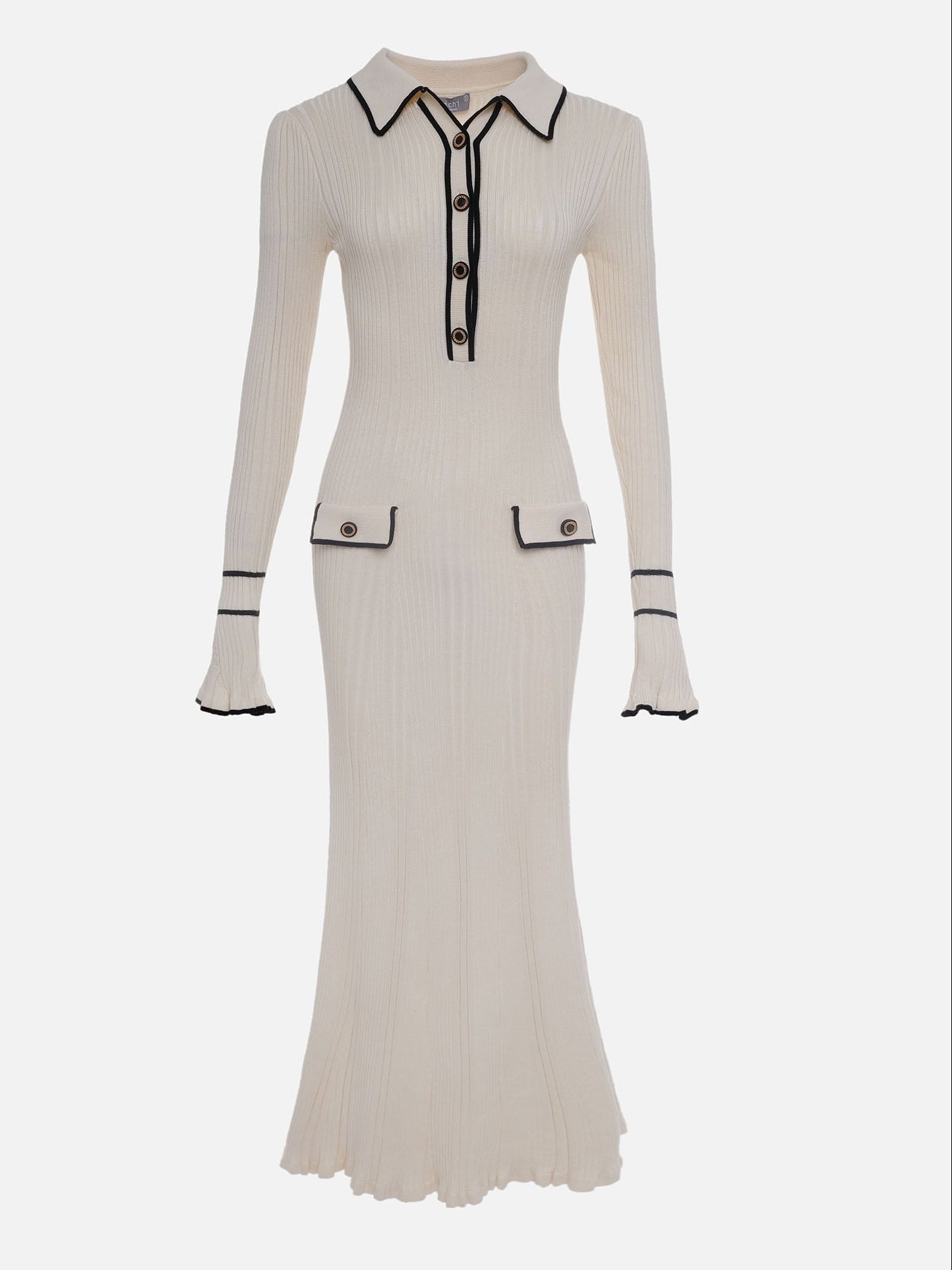 Lunara | Contrast Trim Midi Dress 3