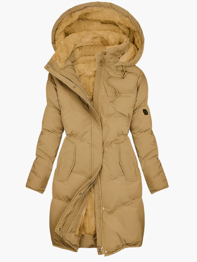 Lunara | Long Quilted Hooded Coat 2