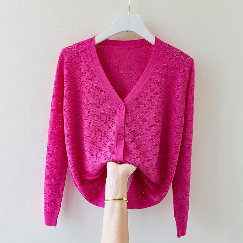 Lunara | Silk Knit Cardigan Sweater 1