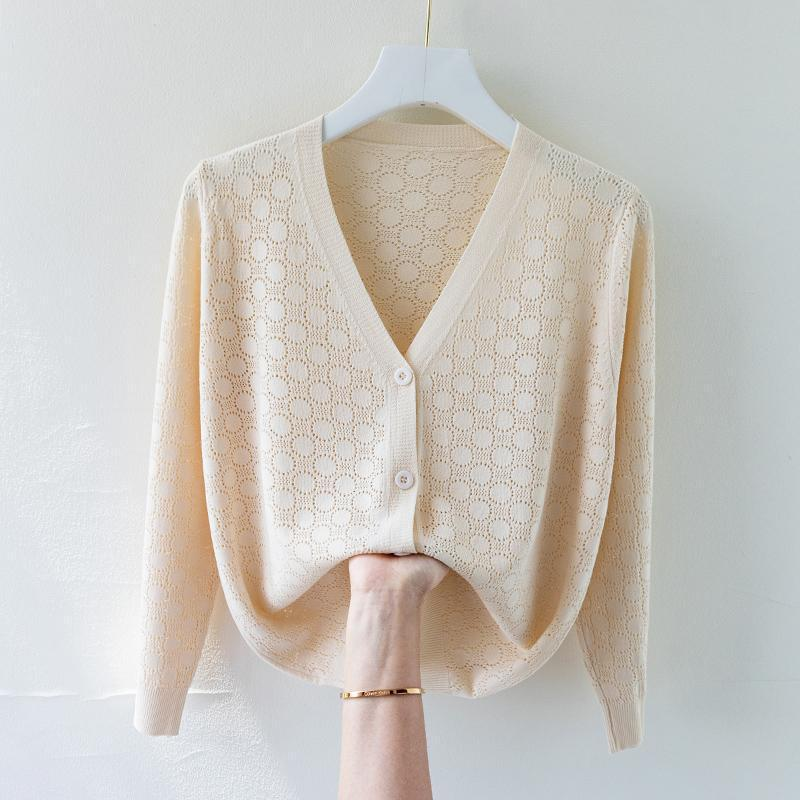 Lunara | Silk Knit Cardigan Sweater 2