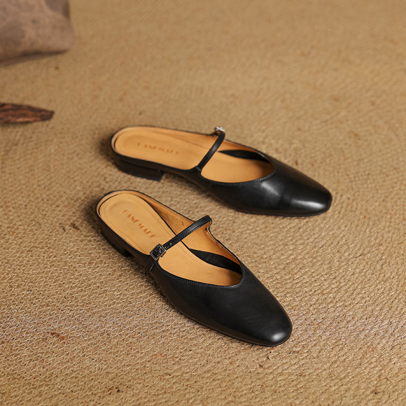 Marina | Women's Leather Mary Jane Summer Flats6