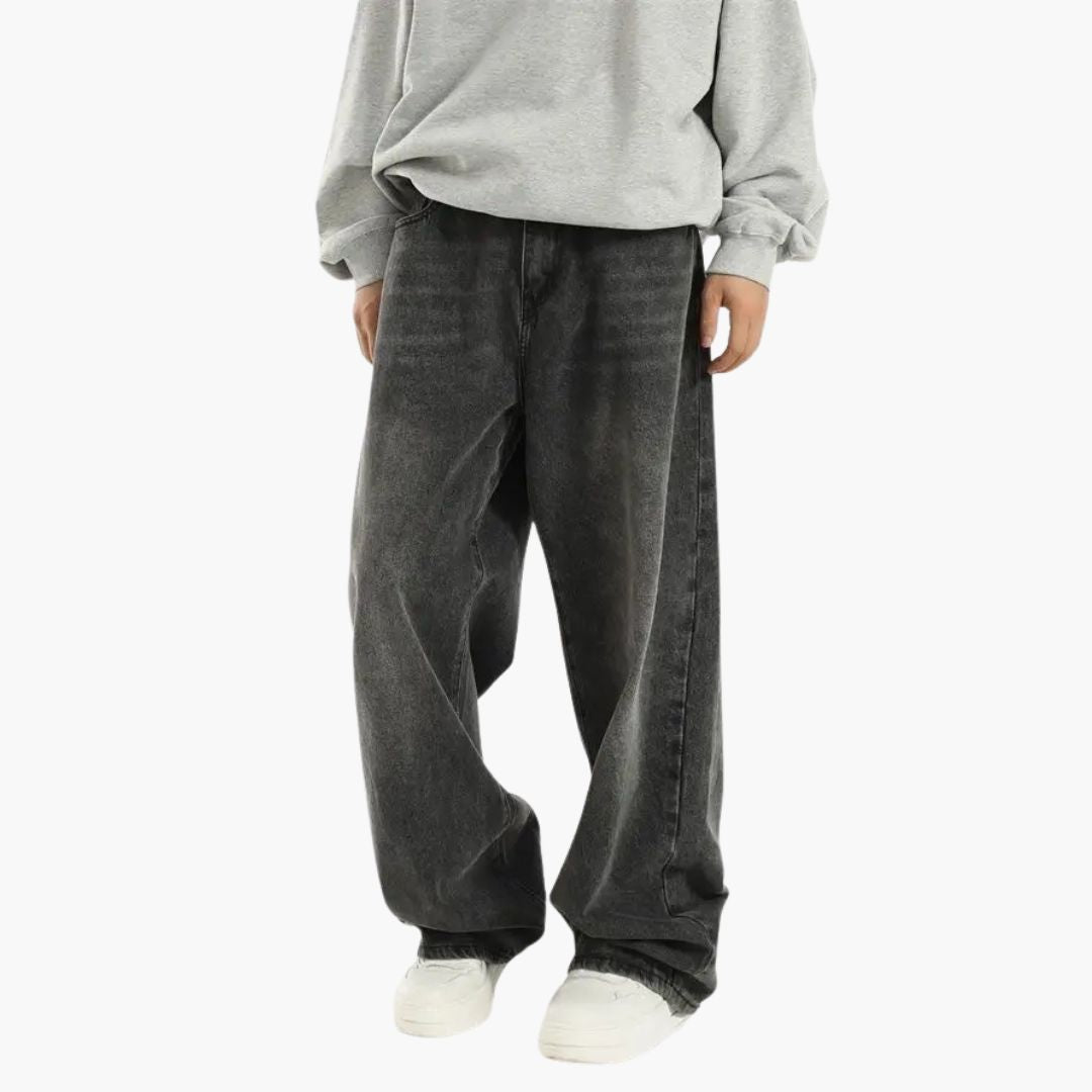 Osmar | Wide Leg Vintage Black Jeans 4