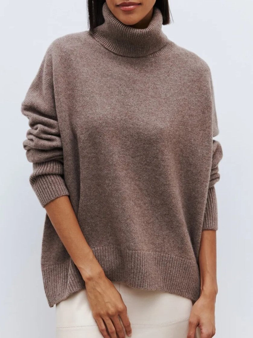 Oversized Turtleneck Knit Sweater for Women | Avenelle