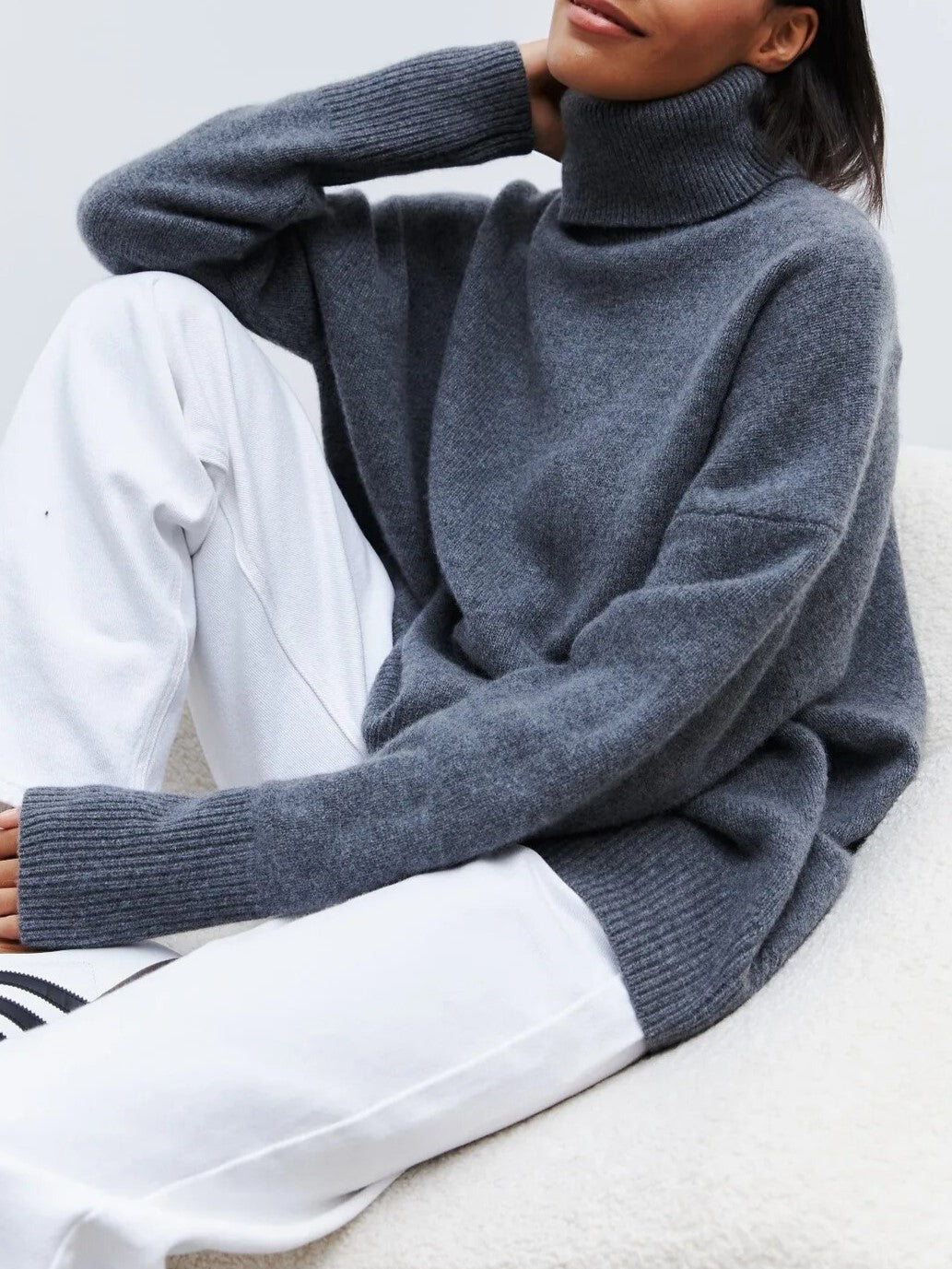 Oversized Turtleneck Knit Sweater for Women | Avenelle