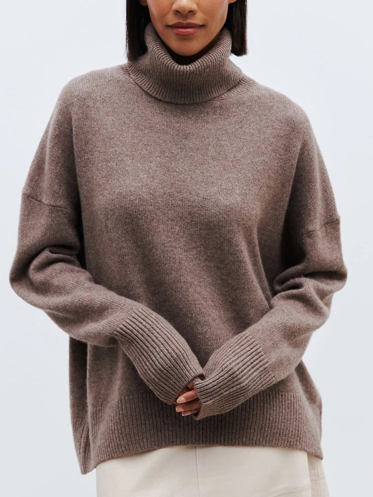 Oversized Turtleneck Knit Sweater for Women | Avenelle