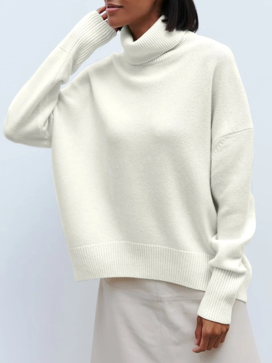 Oversized Turtleneck Knit Sweater for Women | Avenelle