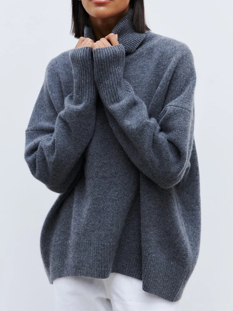 Oversized Turtleneck Knit Sweater for Women | Avenelle