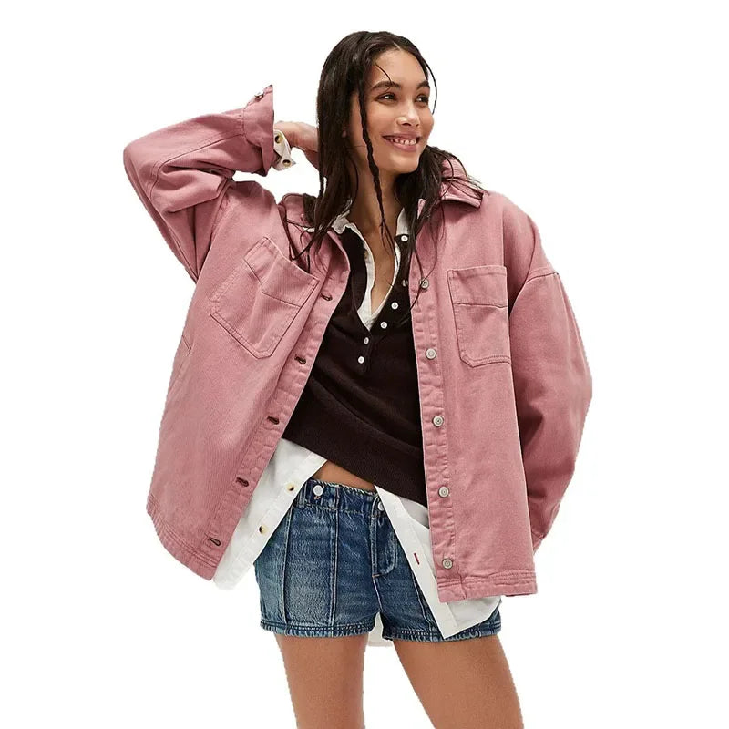 Oversized Denim Jacket For Women | Jastin 11