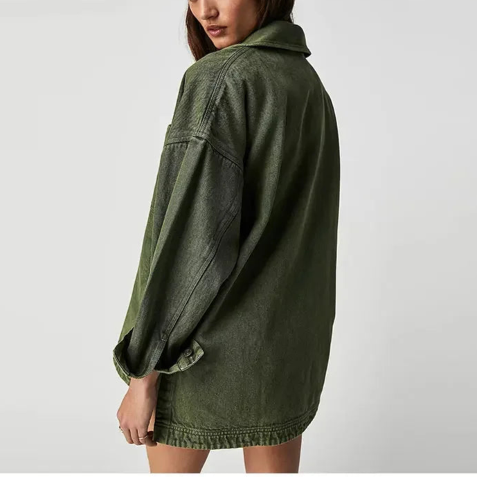 Oversized Denim Jacket For Women | Jastin 3