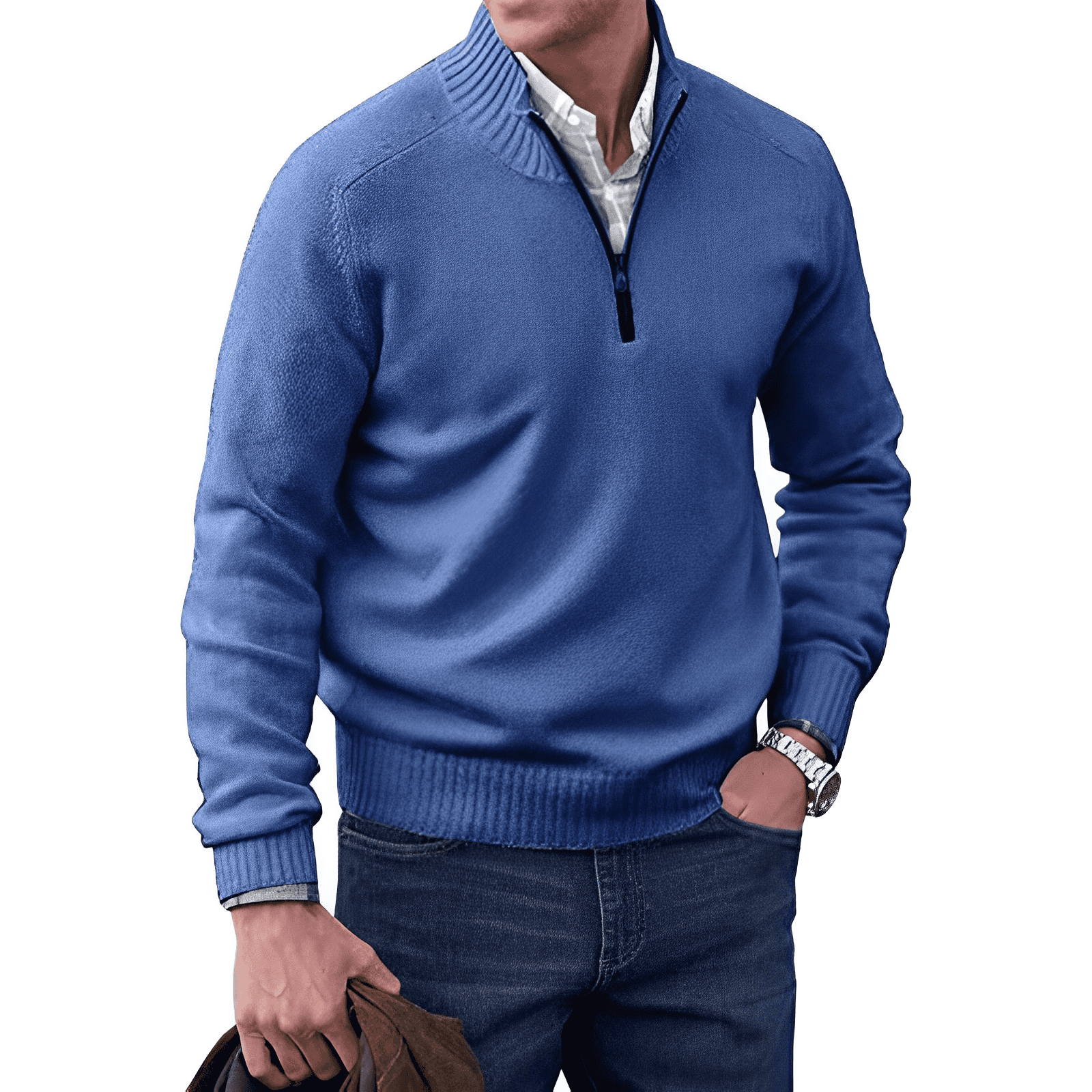 Pavin | Men's Knitted Half Zip Pullover Sweater 3