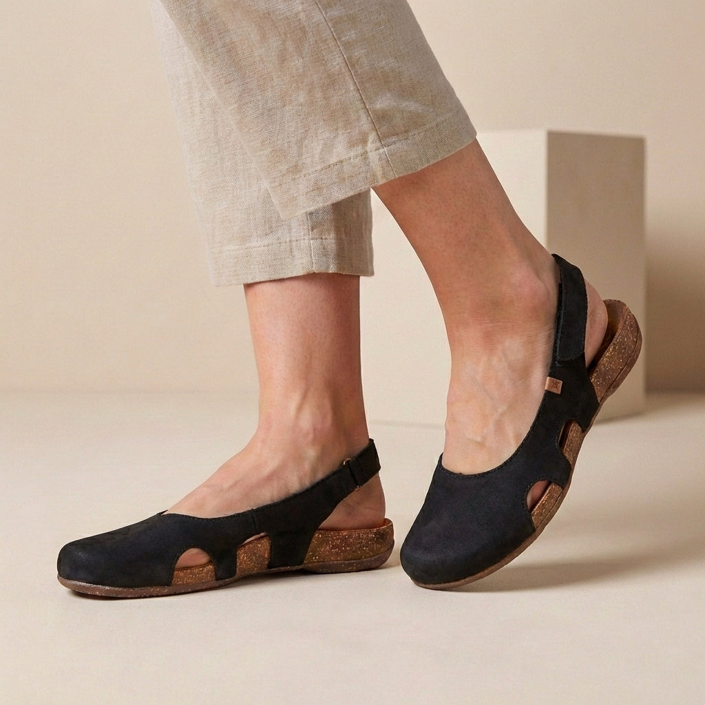Sablea | Refined Slingback Sandals With Side Cutouts 0