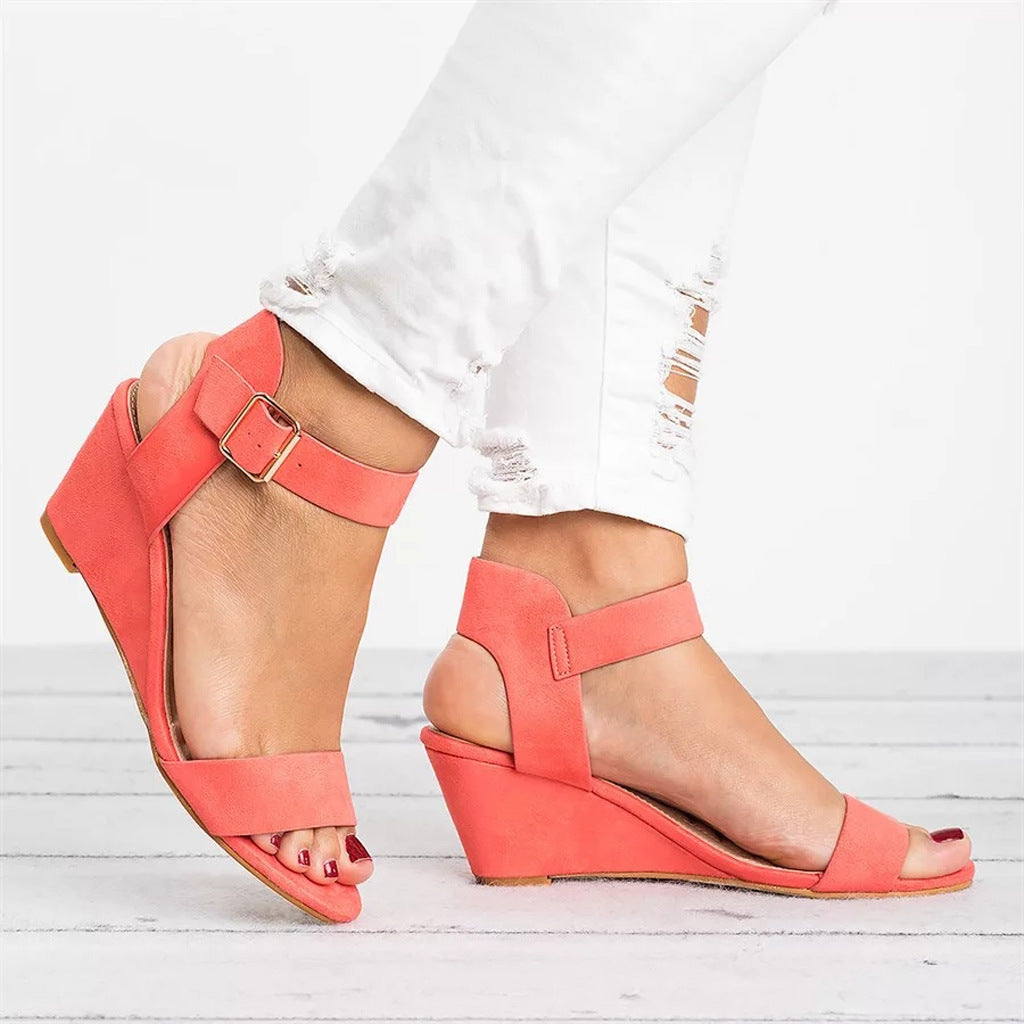 Sandy | Spring Ankle Strap Wedge Sandals for Women 2
