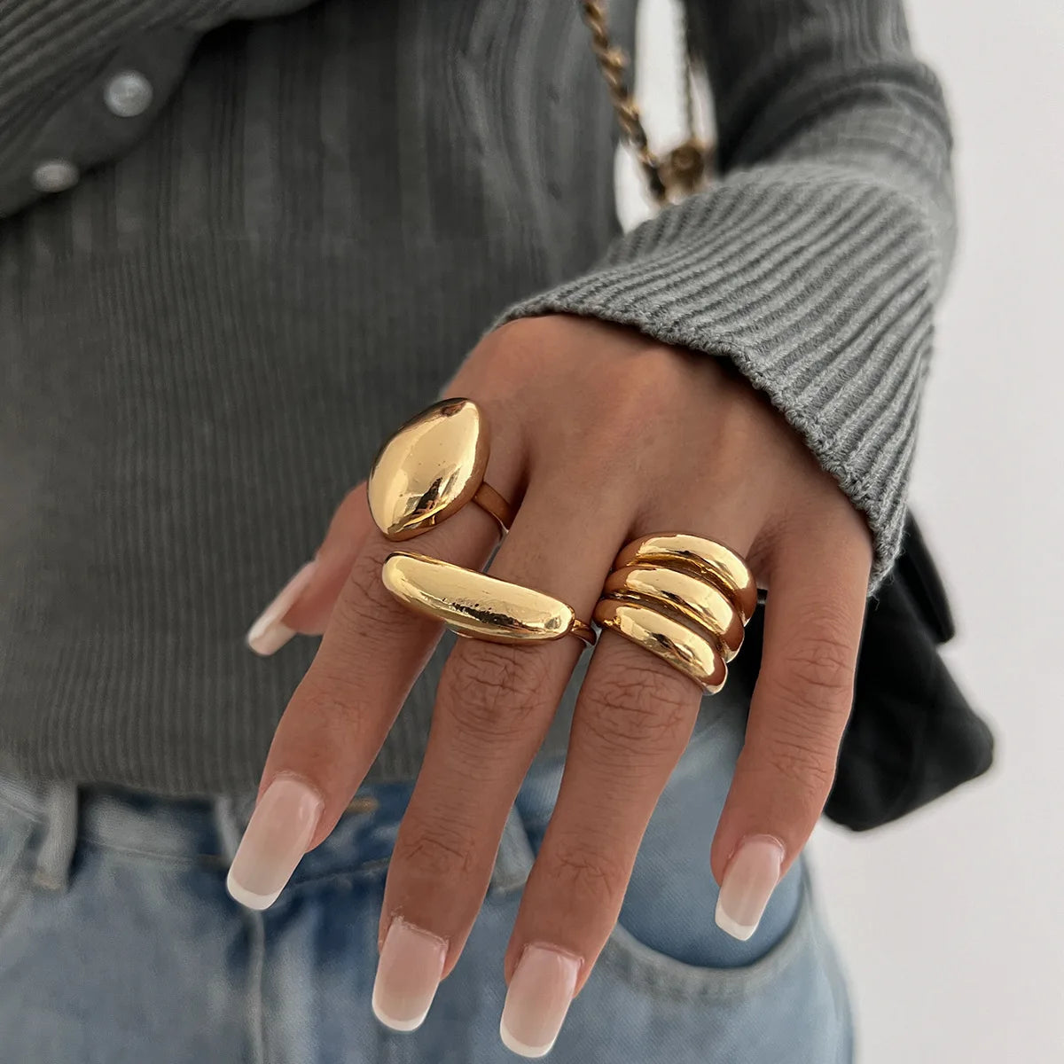 Sculptural Ring Set For Women | Nylara 0