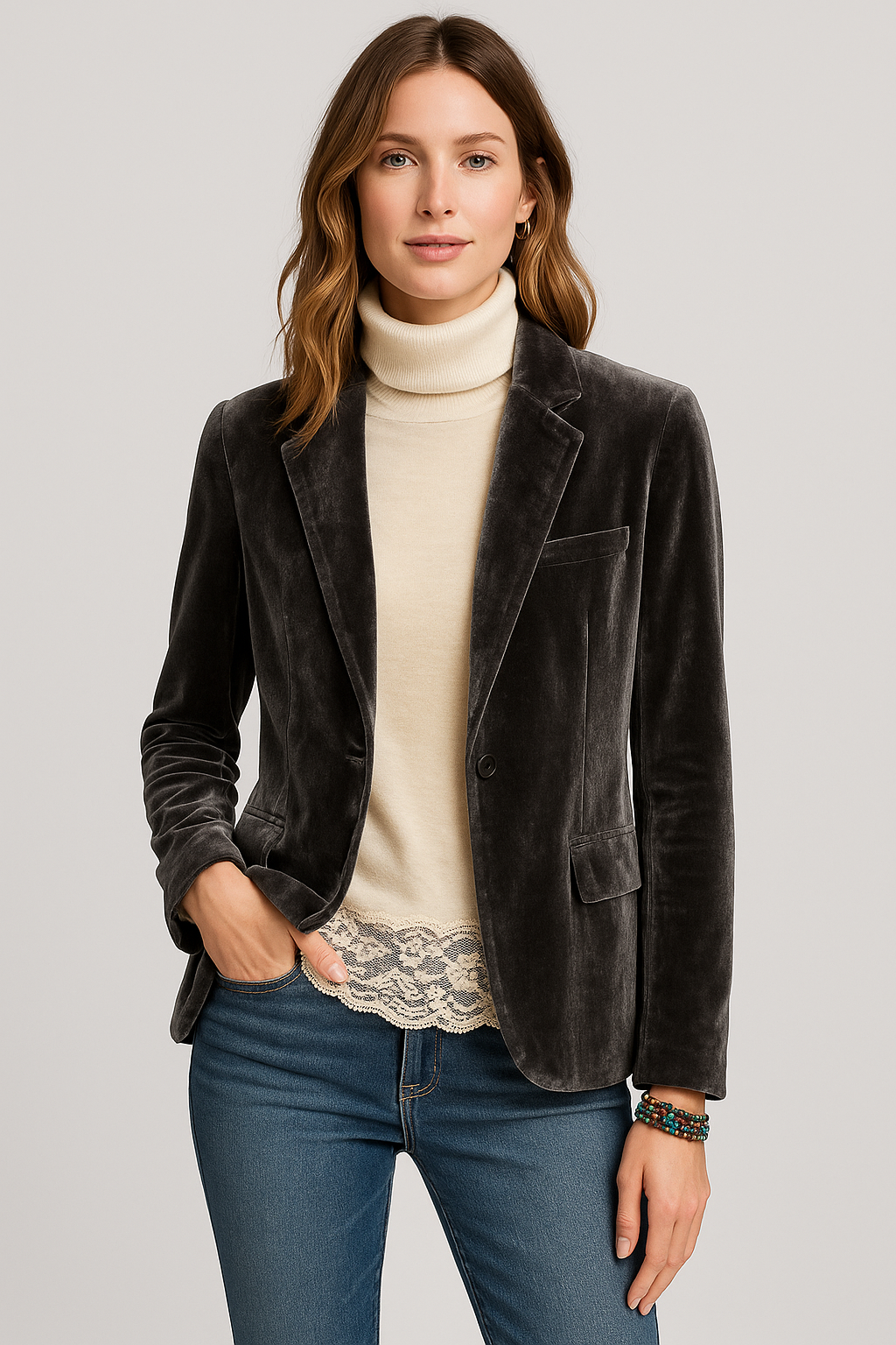 Slim-Fit Blazer Single Breasted for Women | Louise