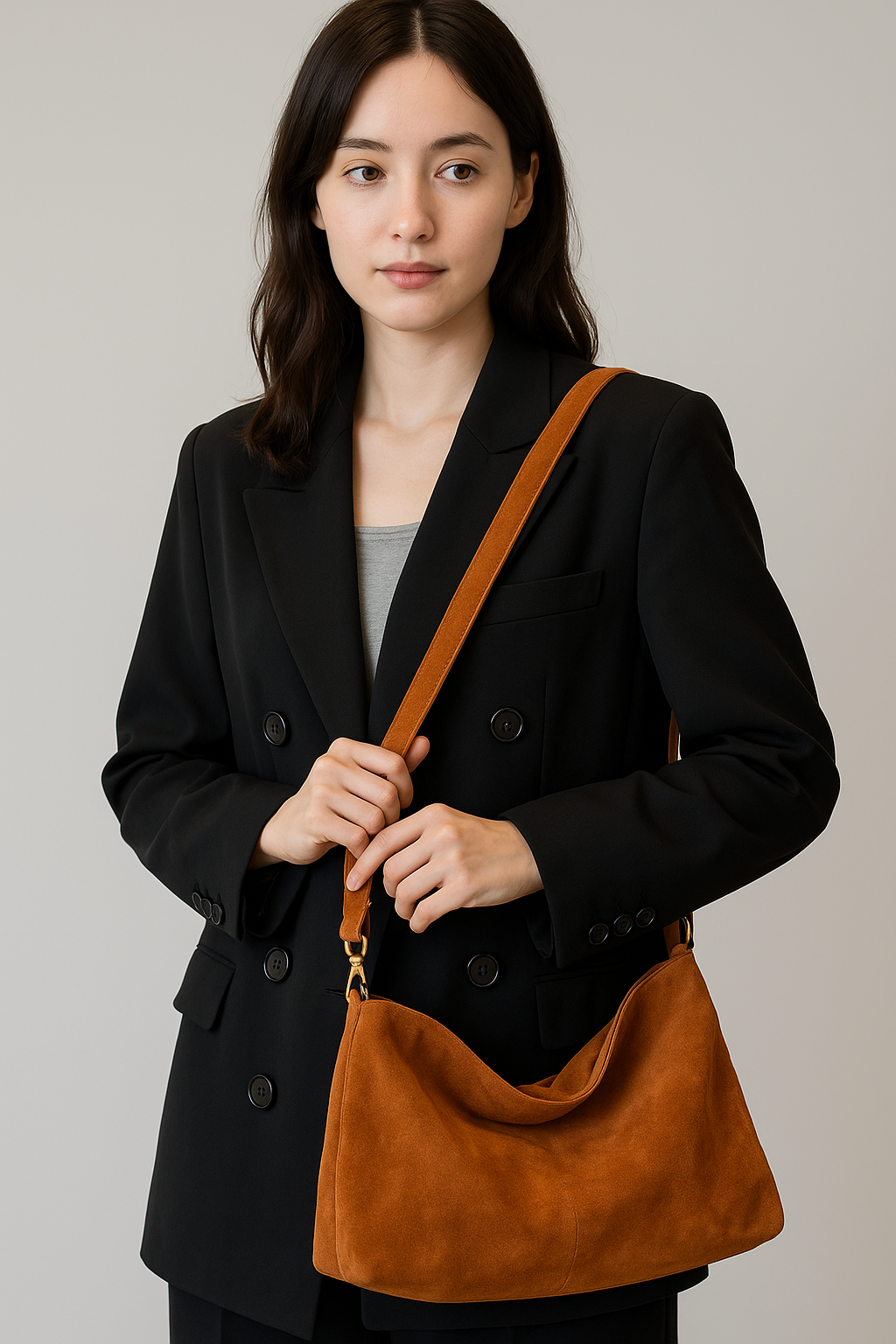 Soft Suede Shoulder Bag for Women | Maria