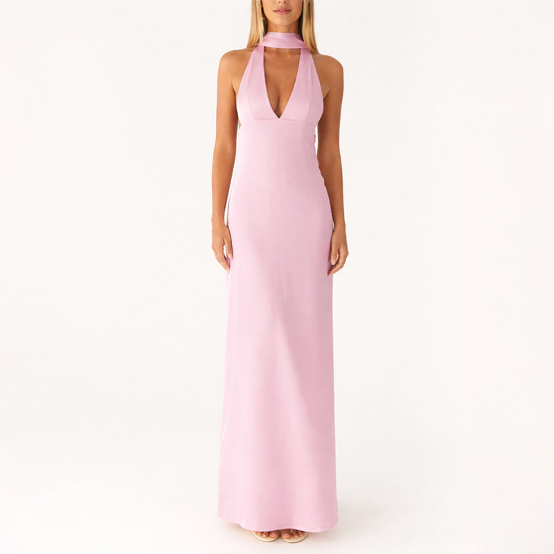 Solea | Halter Neck Long Maxi Dress 2