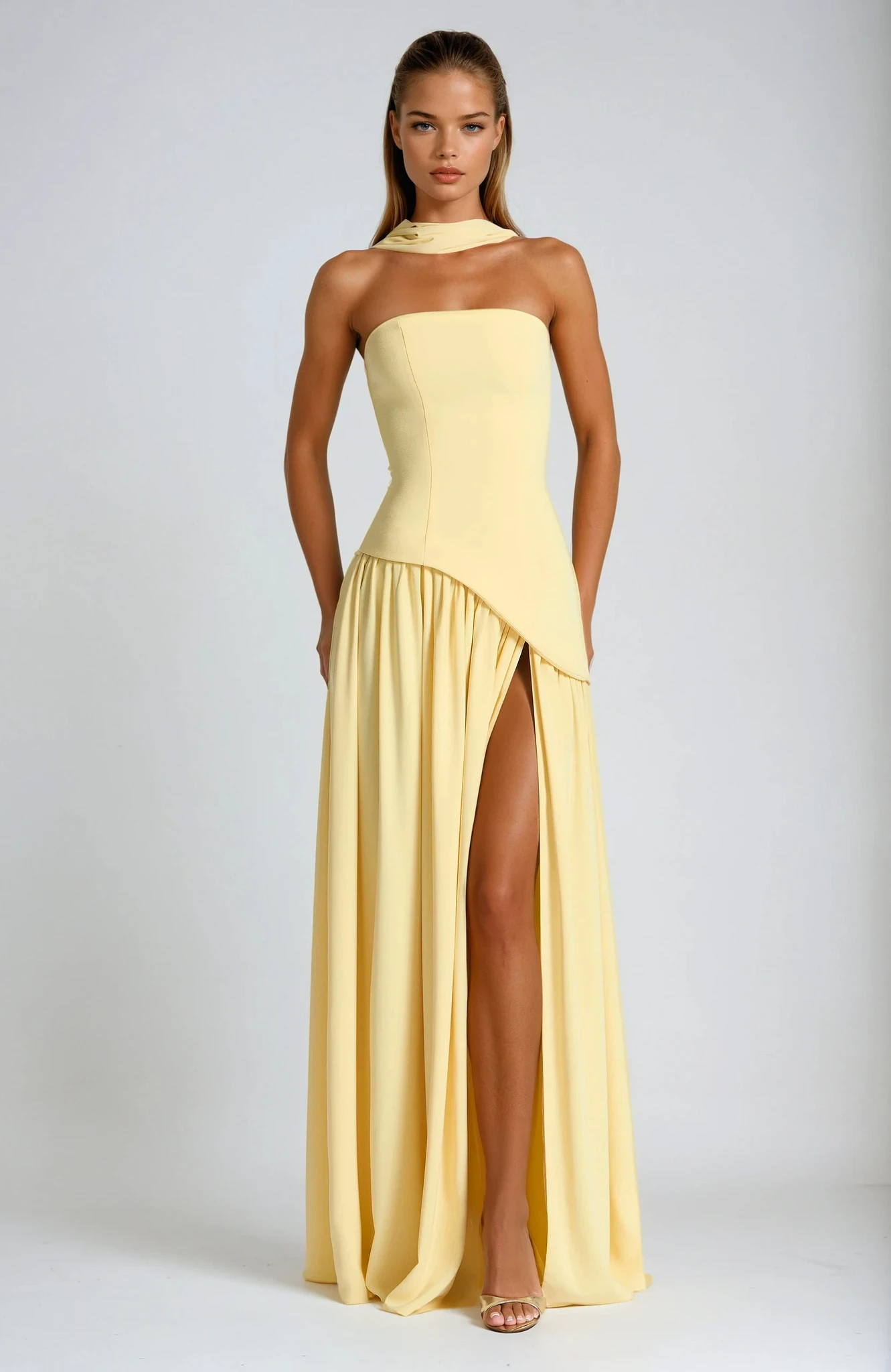 Strapless Maxi Dress Elegant Design For Women | Lirena 1