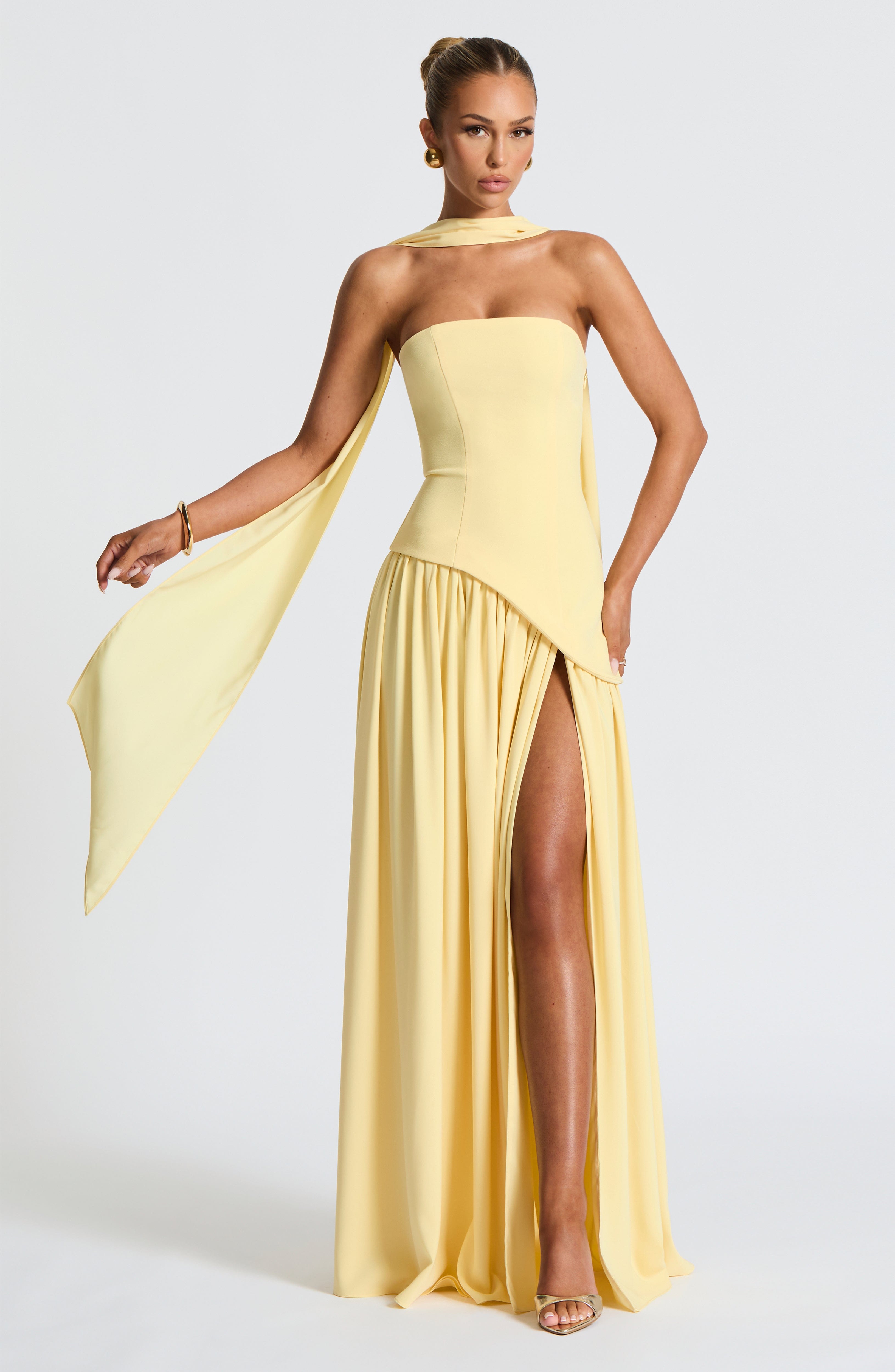 Strapless Maxi Dress Elegant Design For Women | Lirena 2