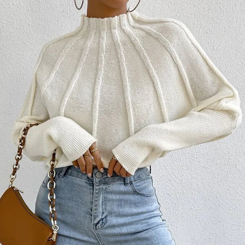 Sundae | Thick Ribbed Knit Mock Neck Sweater 0